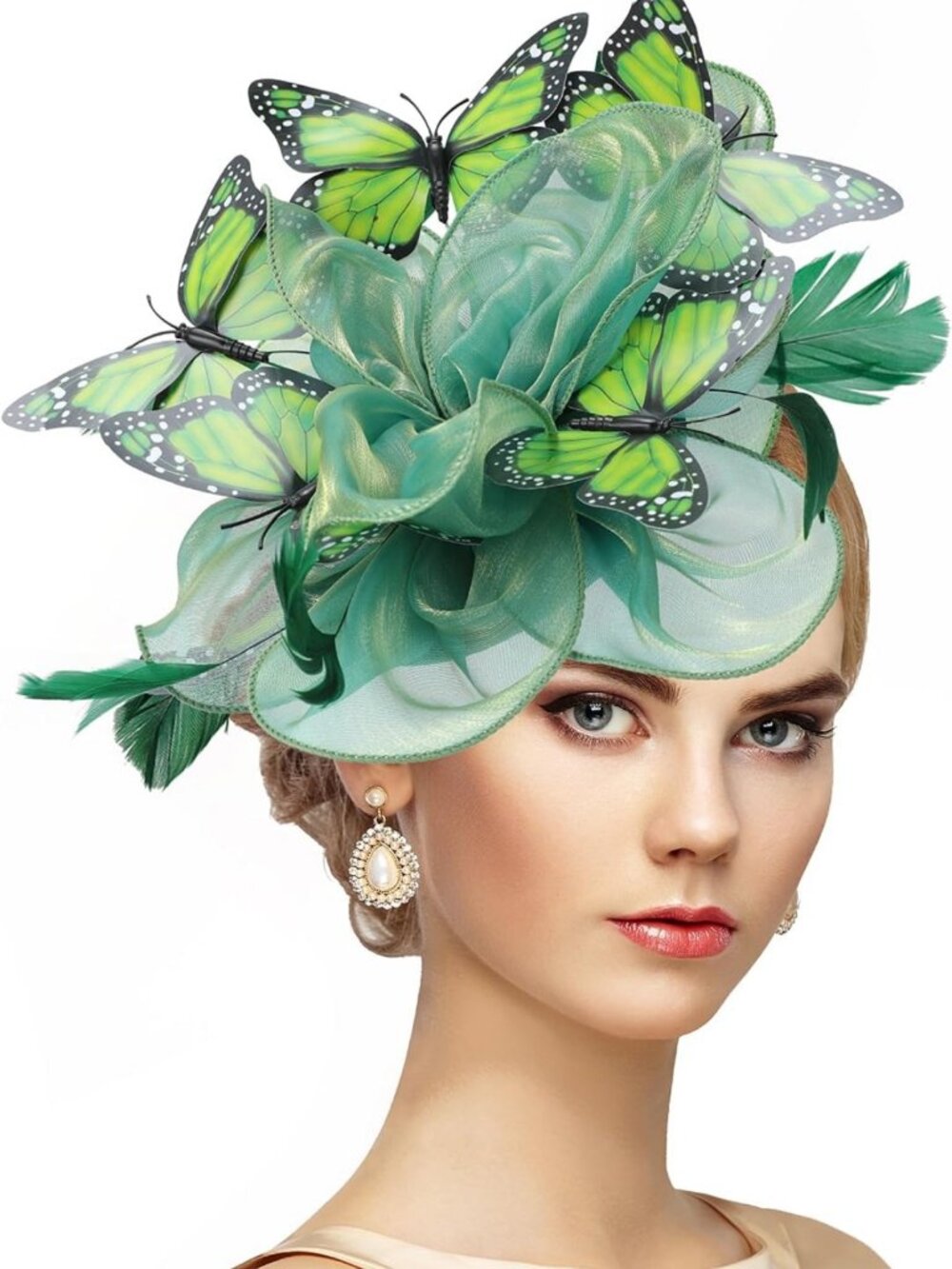 Elegant Butterfly Organza Fascinator Hat - Tea Party & Derby Headwear with